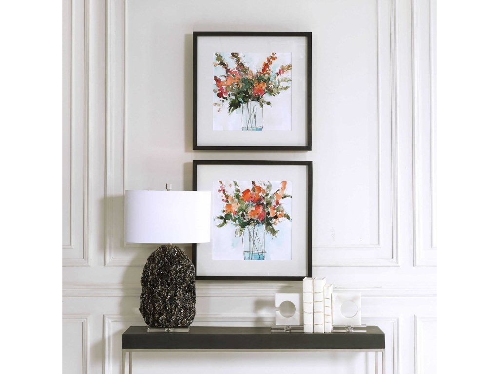 Fresh Flowers Framed Prints, S/2