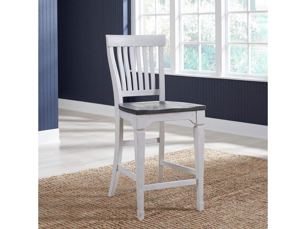 Counter Height Slat Back Chair