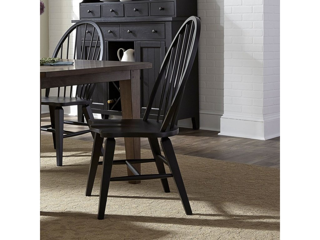 Windsor Back Side Chair - Black