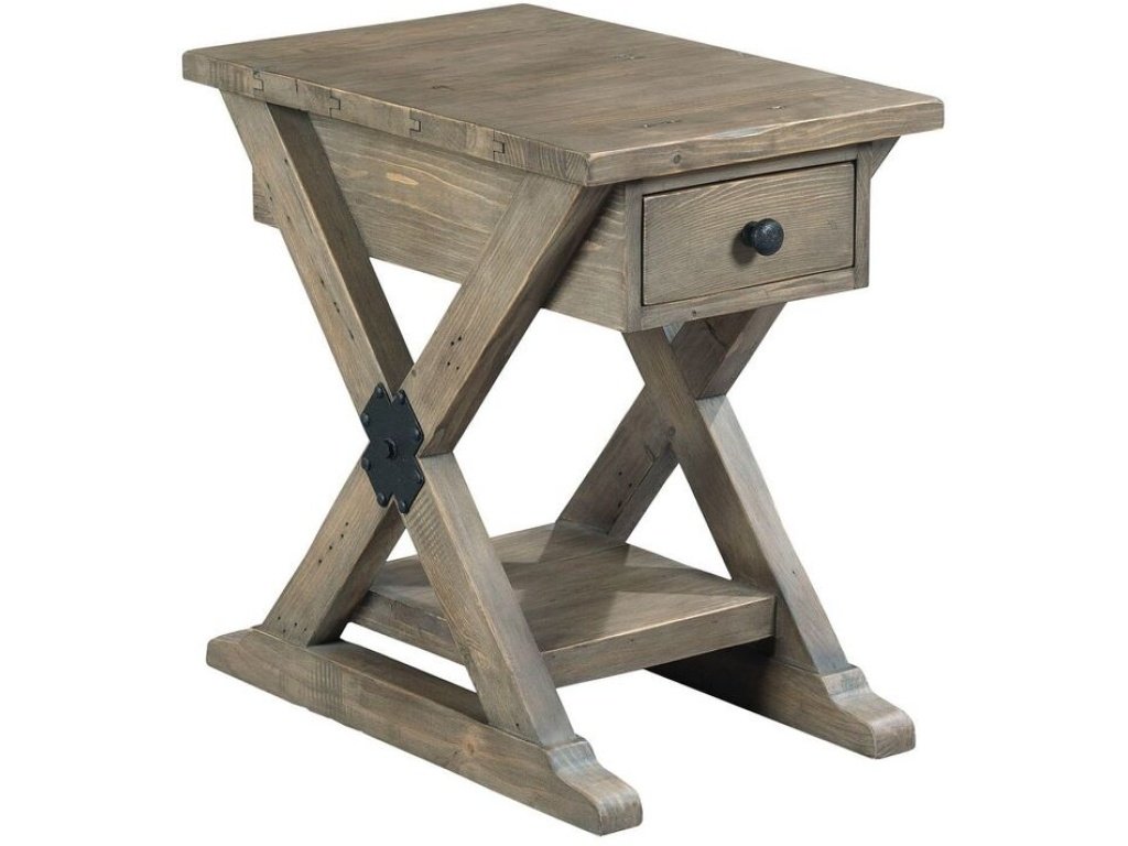 Trestle Chairside Table