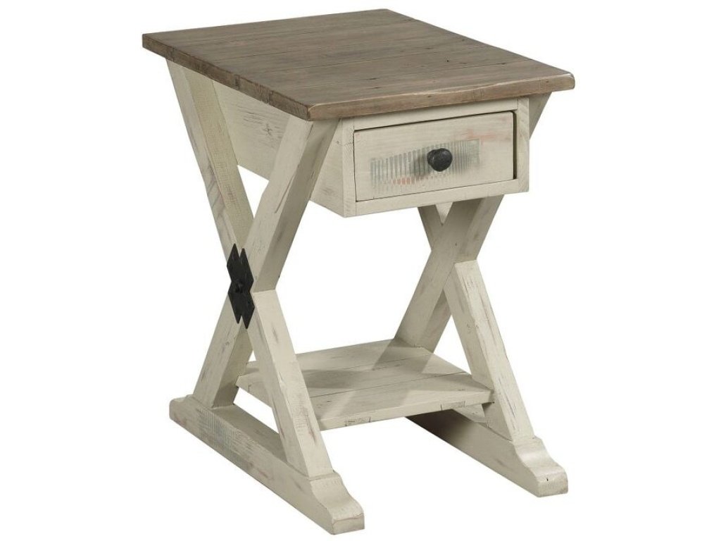 Trestle Chairside Table