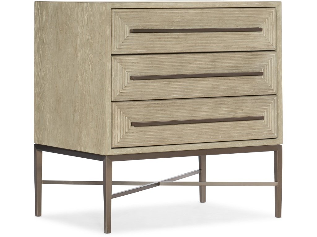 Cascade Three-Drawer Nightstand