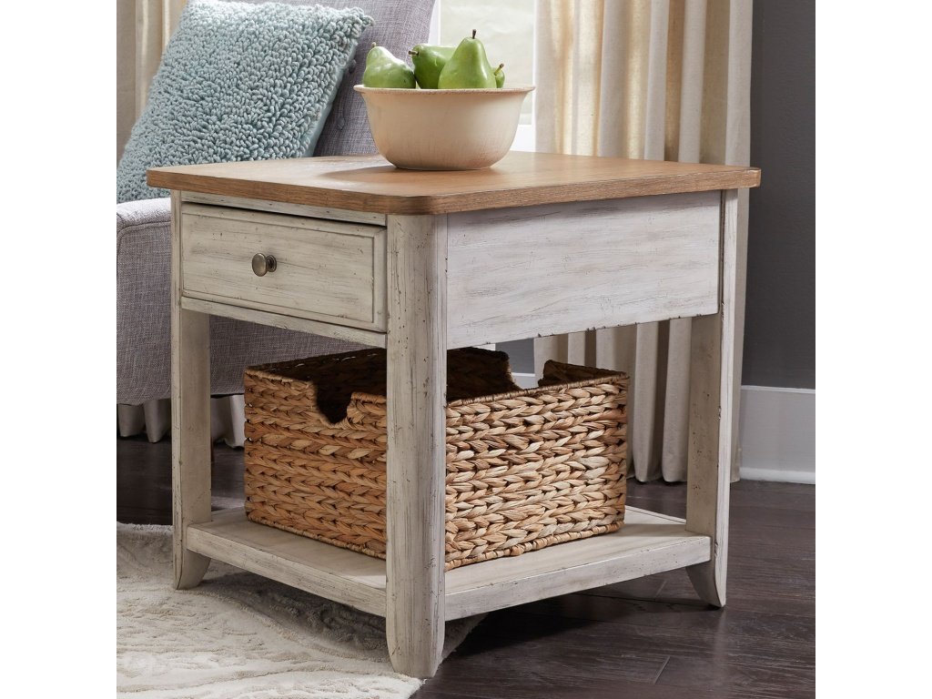 End Table with Basket