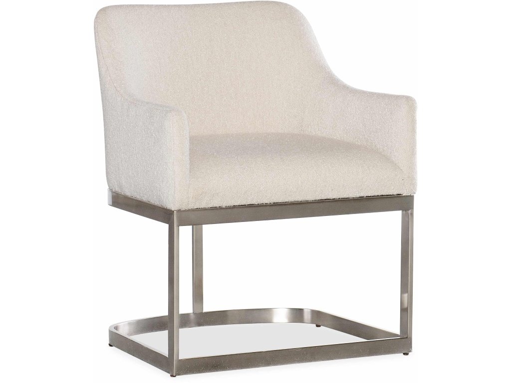 Modern Mood Upholstered Arm Chair W/Metal Base