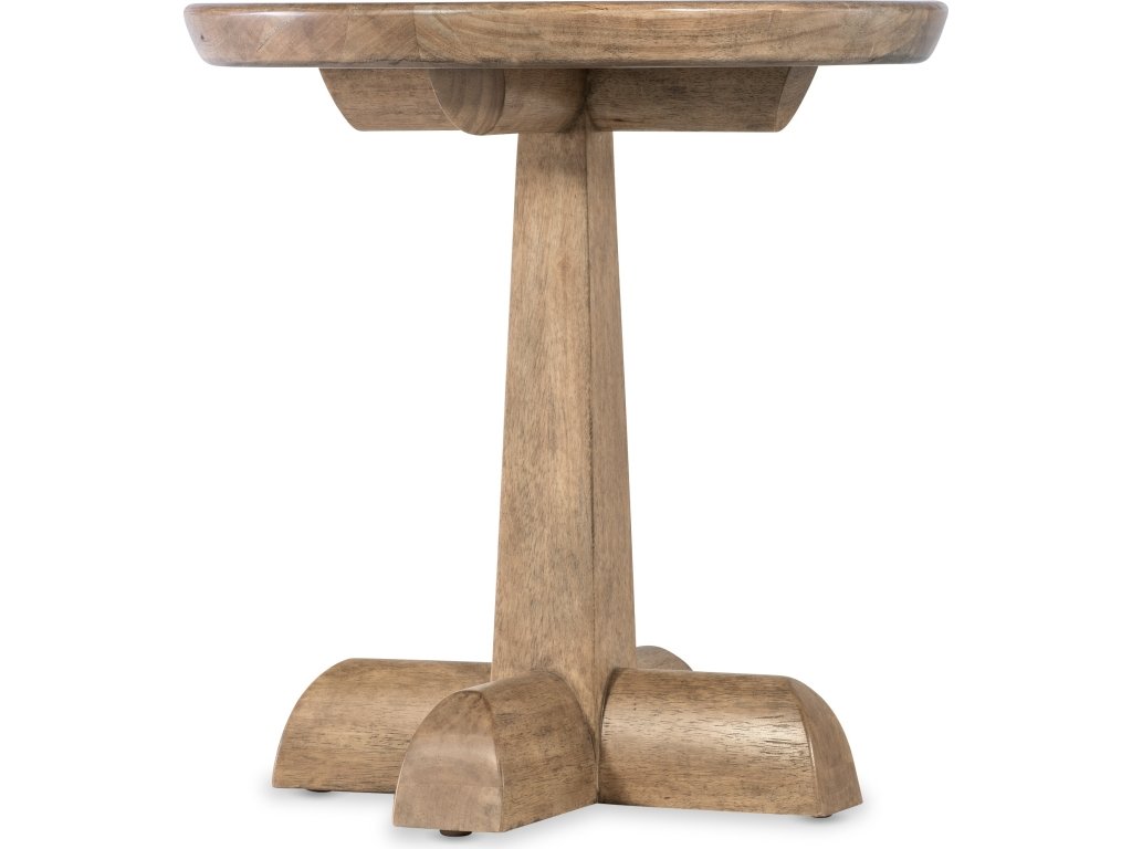 Vineyard Row Round Pedestal End Table