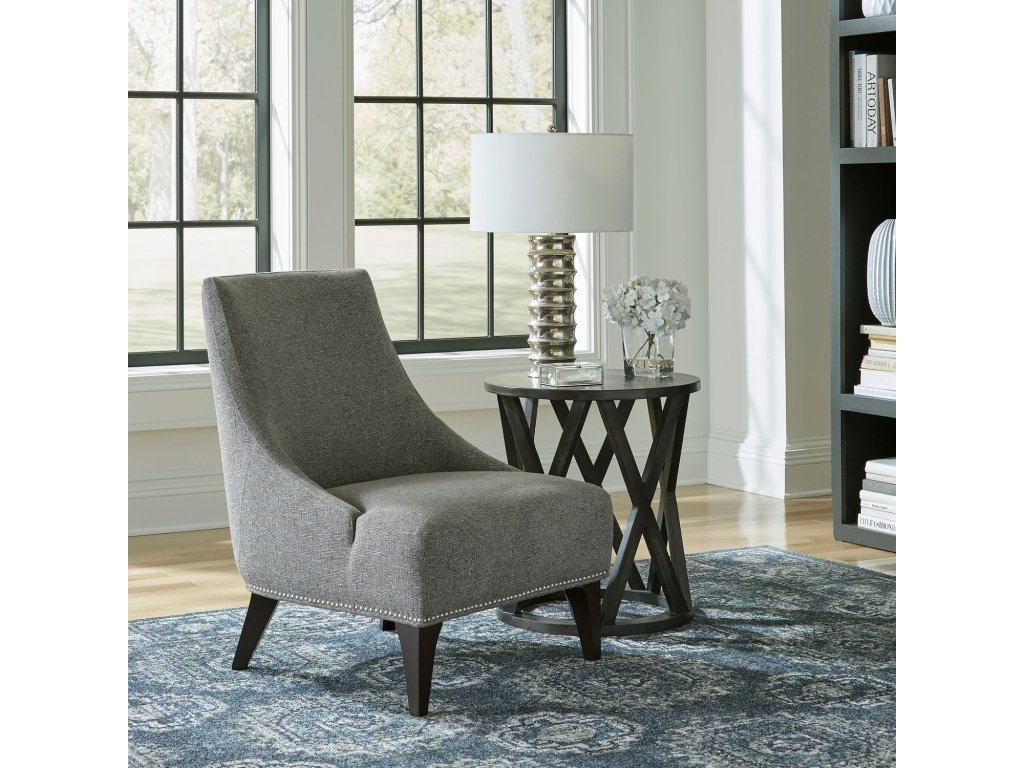 Upholstered Accent Chair - Charcoal