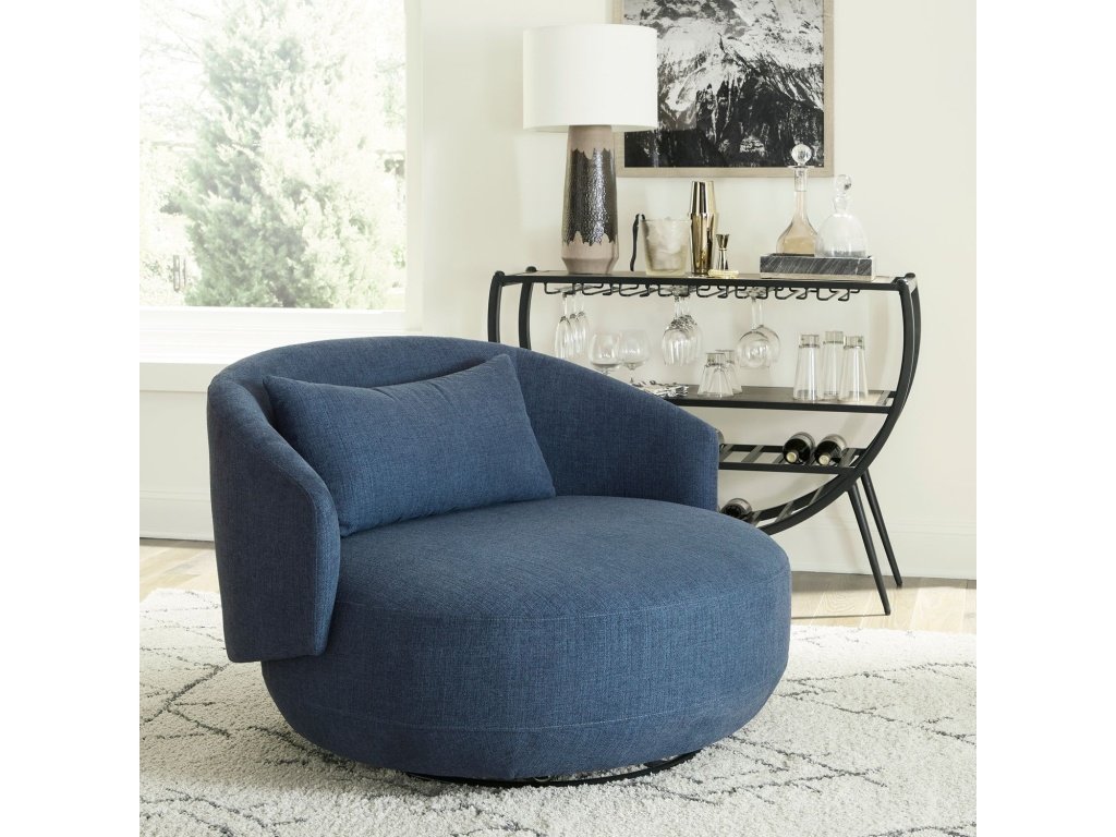 Uph Swivel Cuddler Chair - Midnight