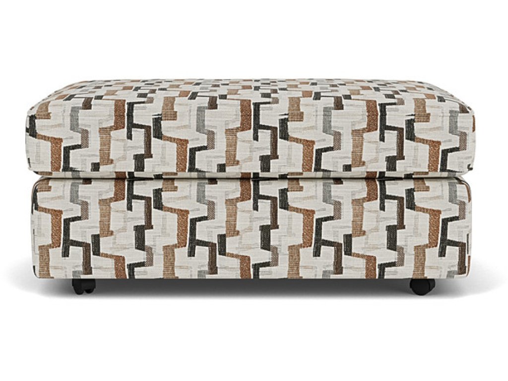 Cocktail Ottoman With Casters