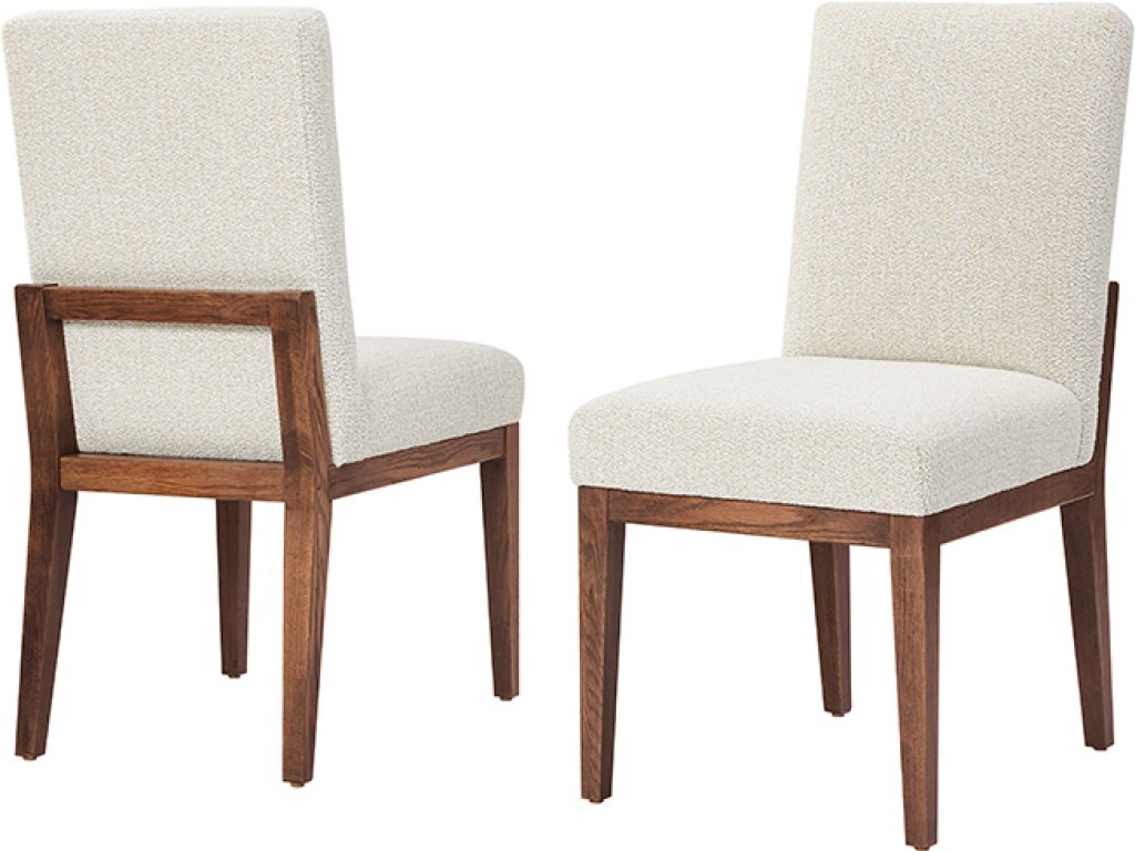 Upholstered Side Chair Oatmeal Fabric