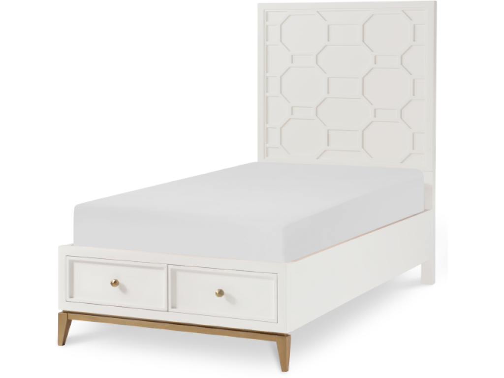 PANEL BED W/ STORAGE FOOTBOARD TWIN