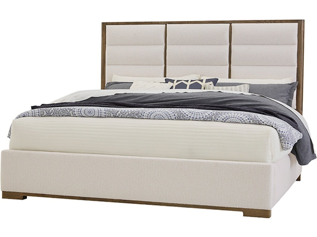 Erin'S Upholstered Bed - White Fabric