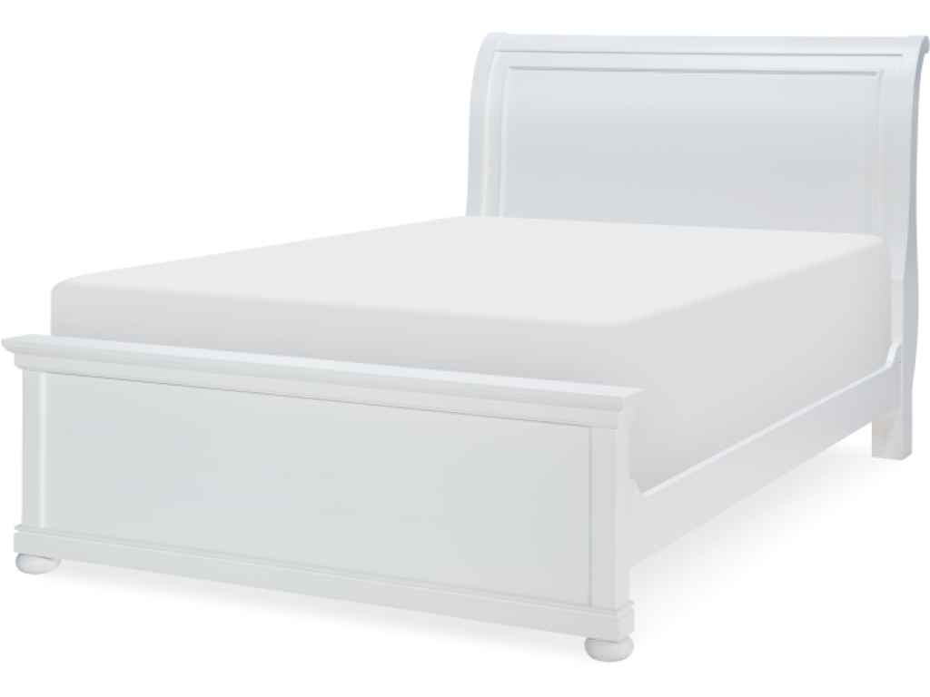 COMPLETE SLEIGH BED, QUEEN