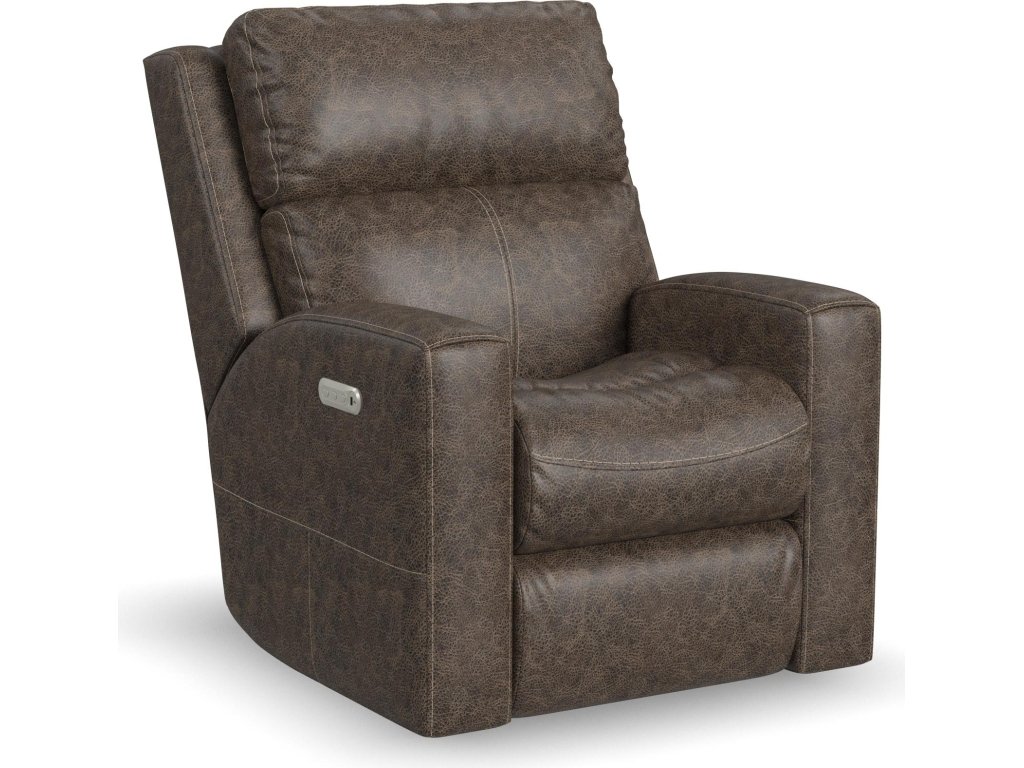 Score Leather Power Recliner with Power Headrest & Lumbar