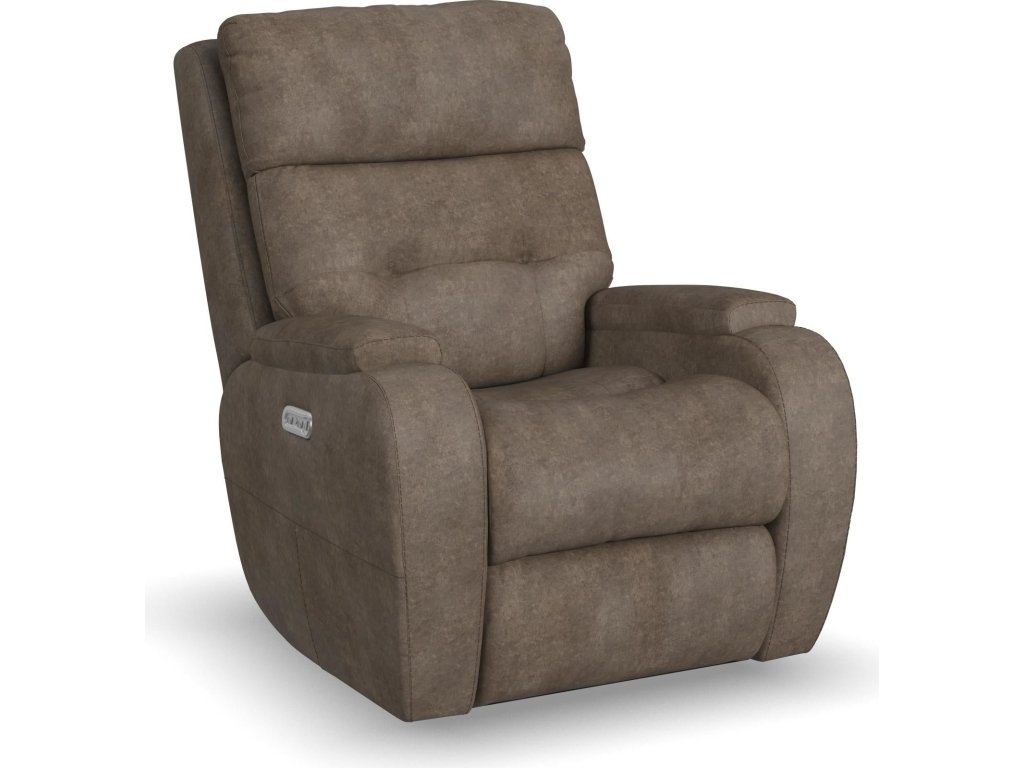 Strait Leather Power Recliner with Power Headrest