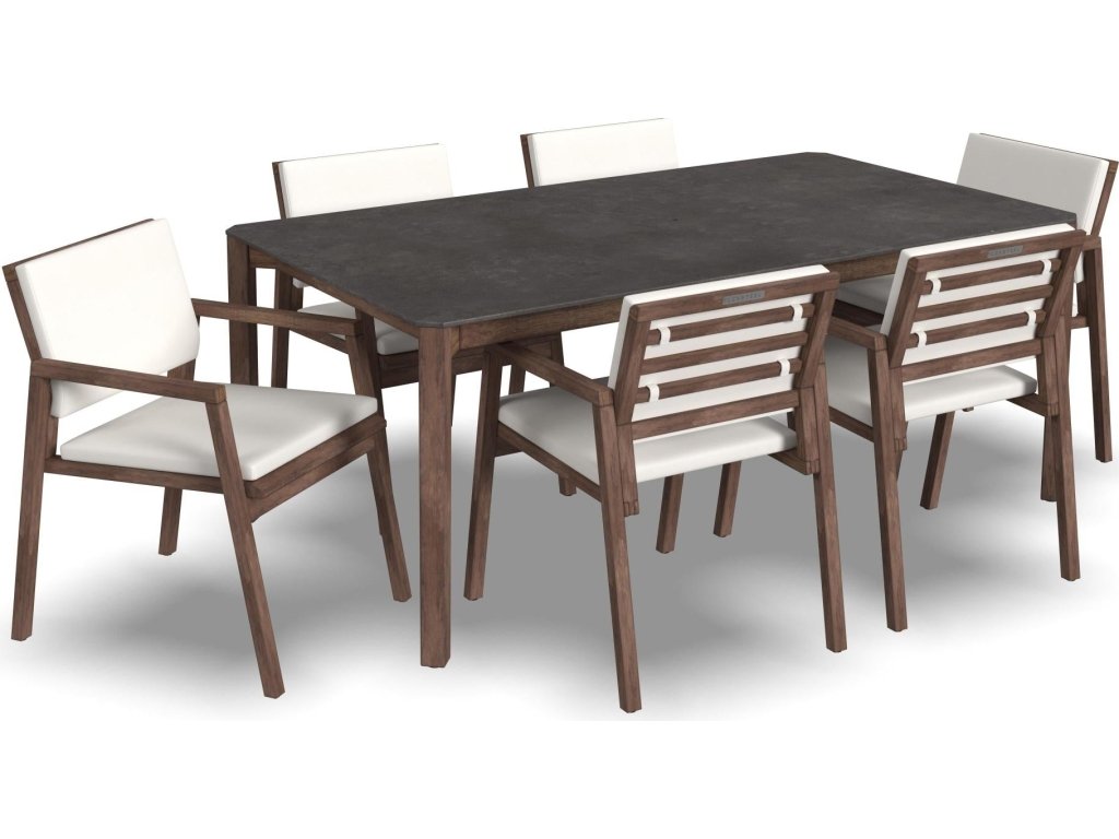 Nova Canvas Natural 7-Piece Dining Set