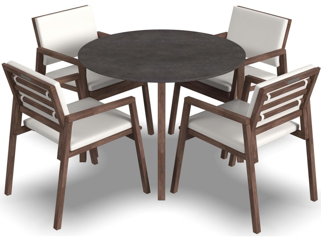 Nova Canvas Natural 5-Piece Dining Set