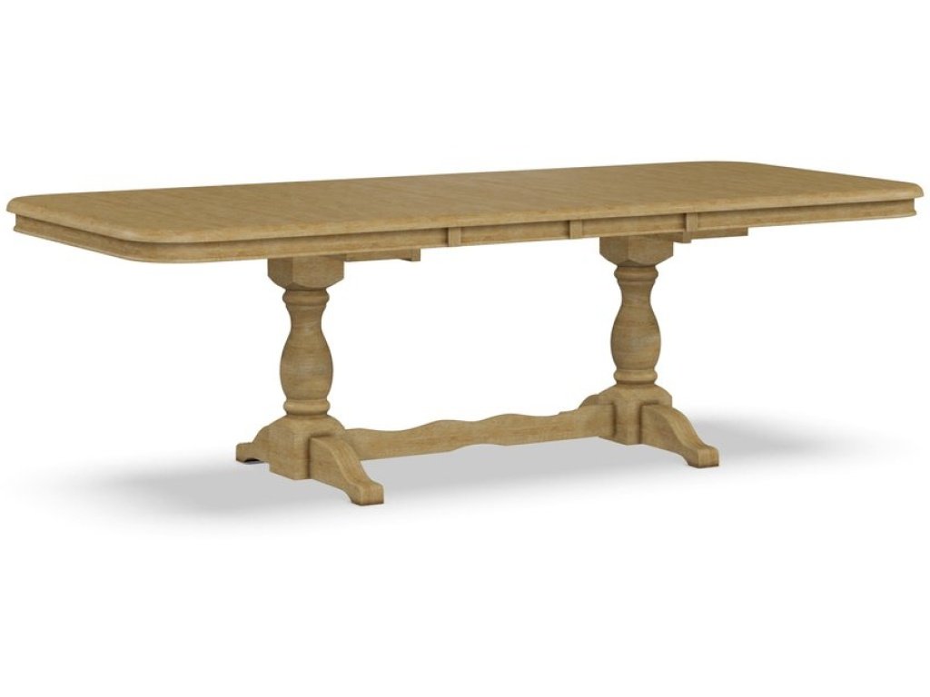 Double Butterfly Leaf Table Top w/ Double Pedestal Base