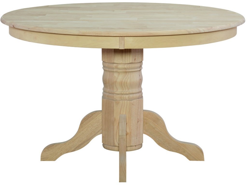 48" Round Table Top w/ 30" H Turned Pedestal