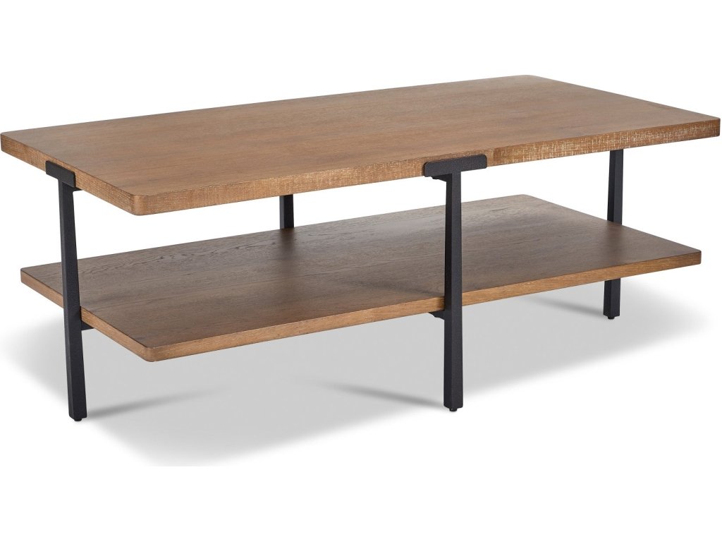 Millwork Brown Rectangular Coffee Table