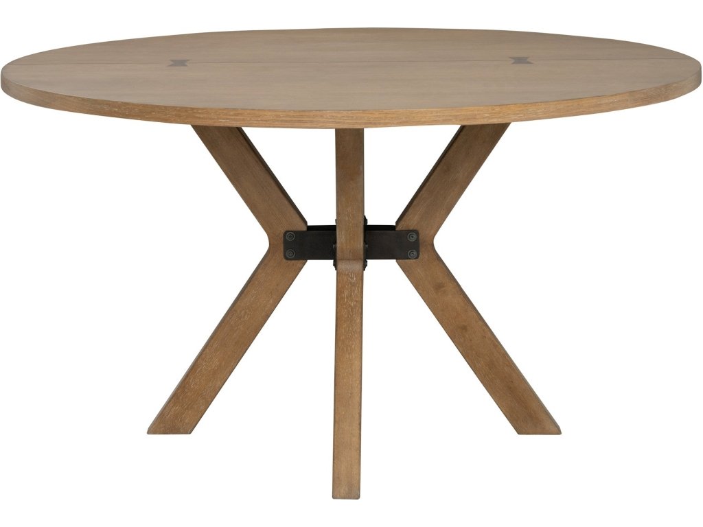 Millwork Brown Round Dining Table