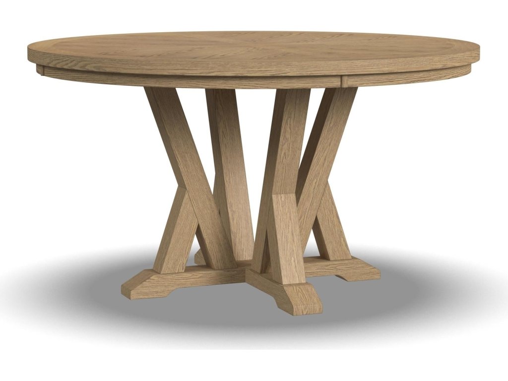 Lattice Brown Round Dining Table