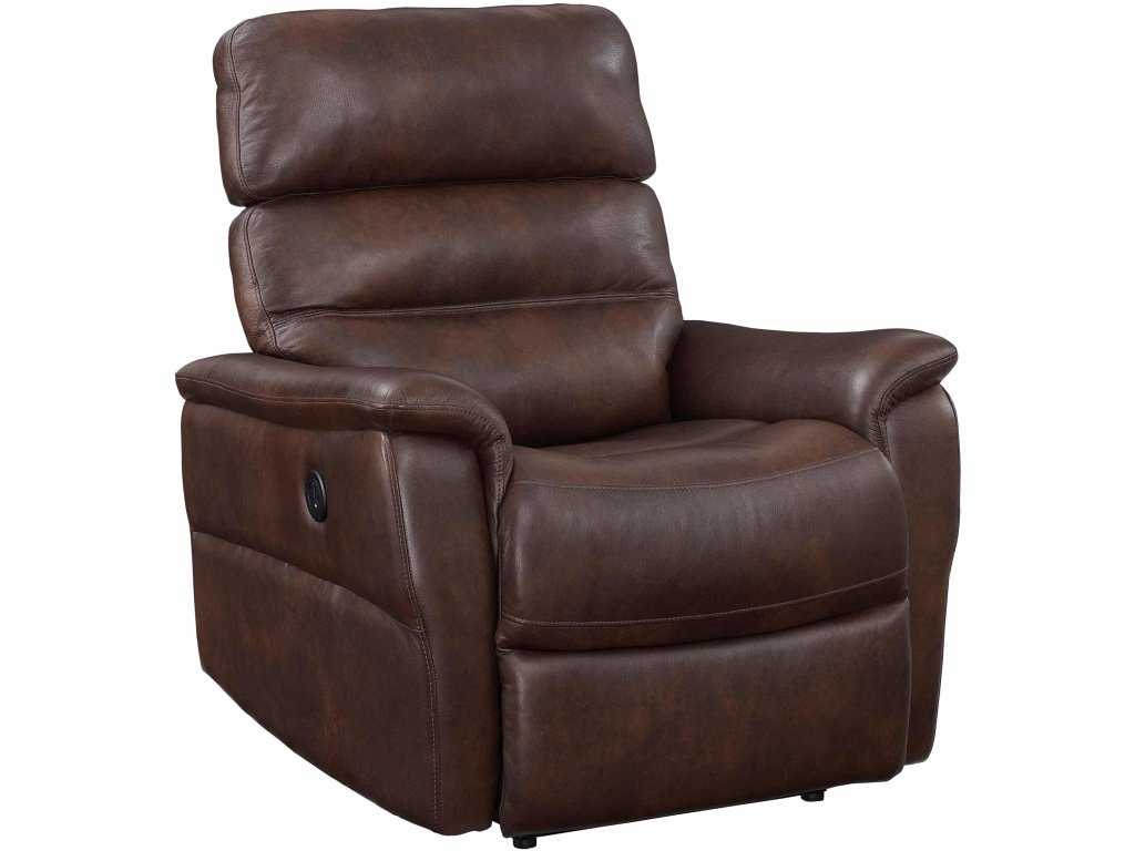 Callan Leather Power Recliner W/ Usb In Steamboat Drift