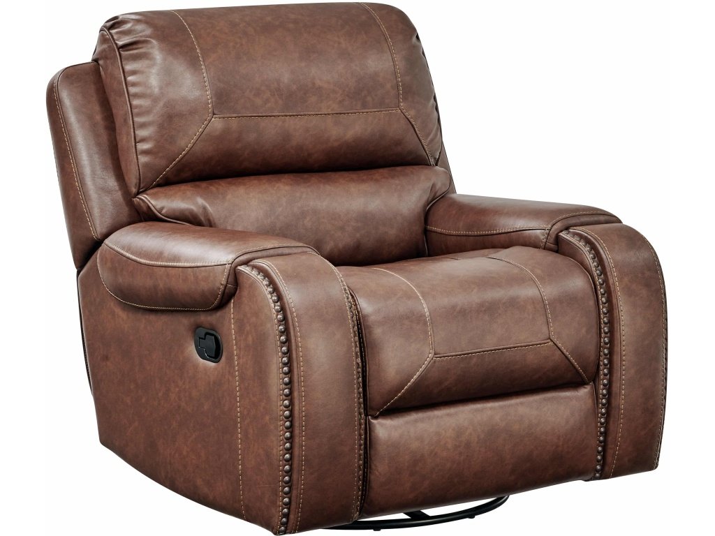 Swivel Glider Recliner In Mesquite Brown