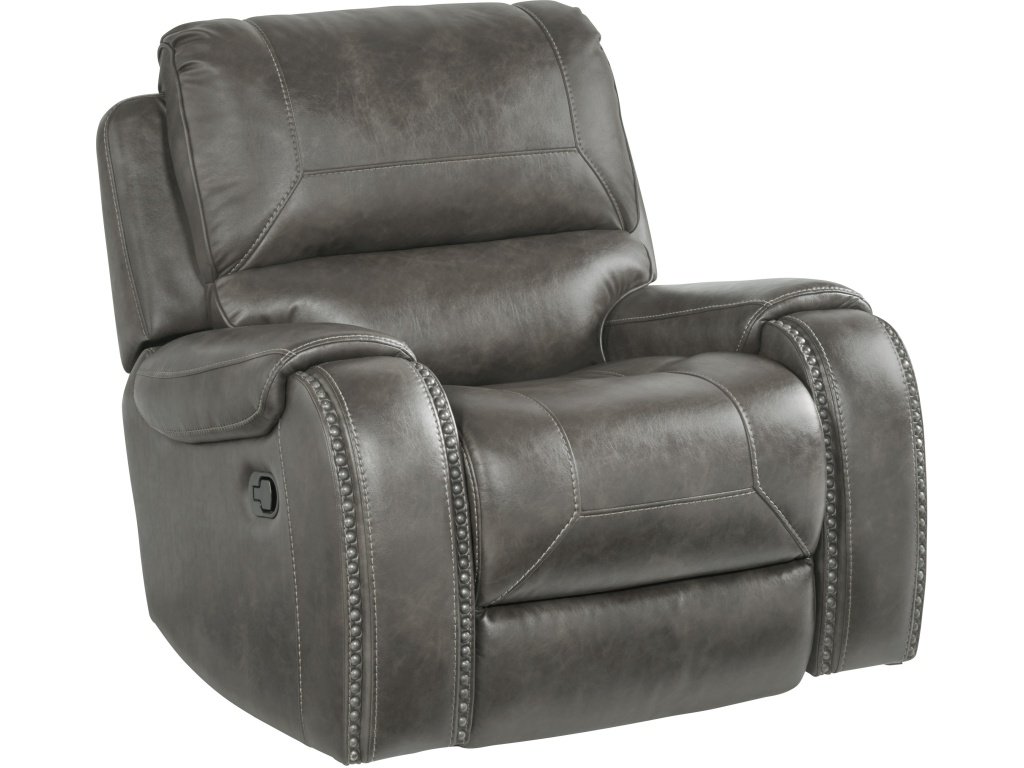 Traditional Swivel Glider Recliner In Oxford Steel