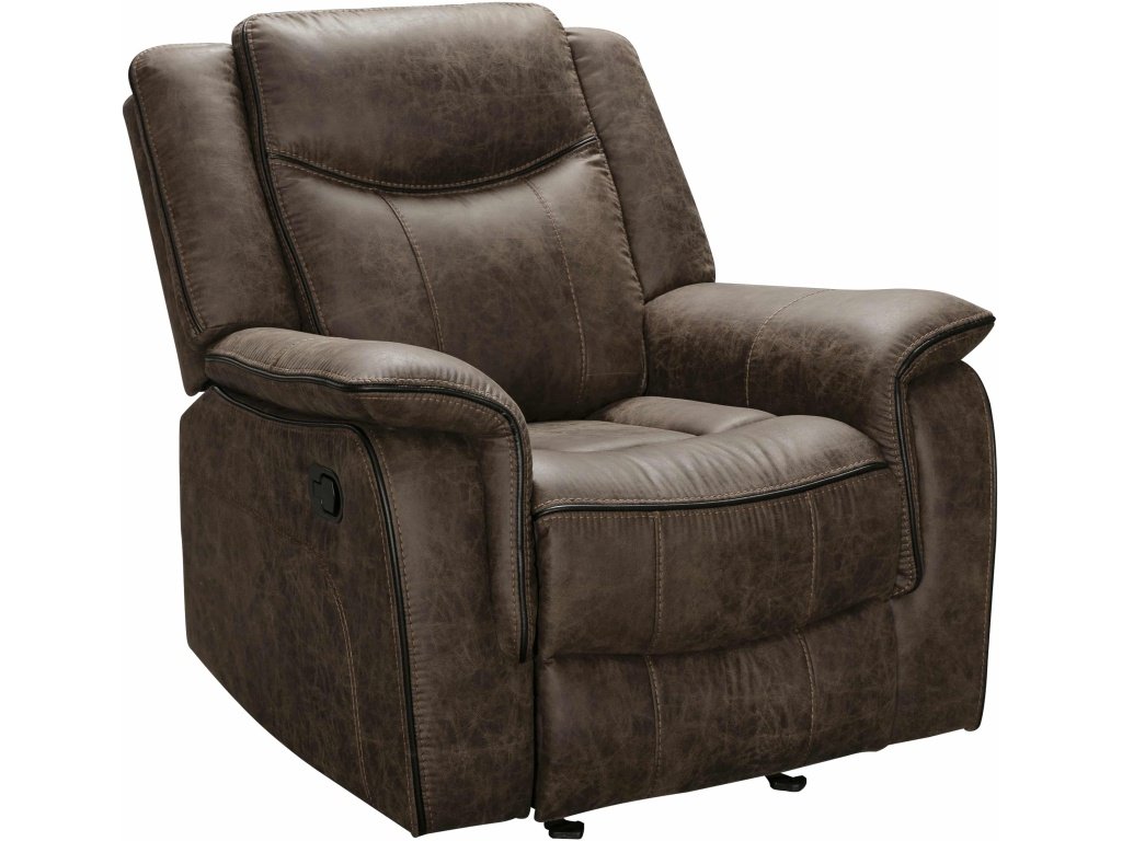 Stillwater Glider Recliner In Whiskey