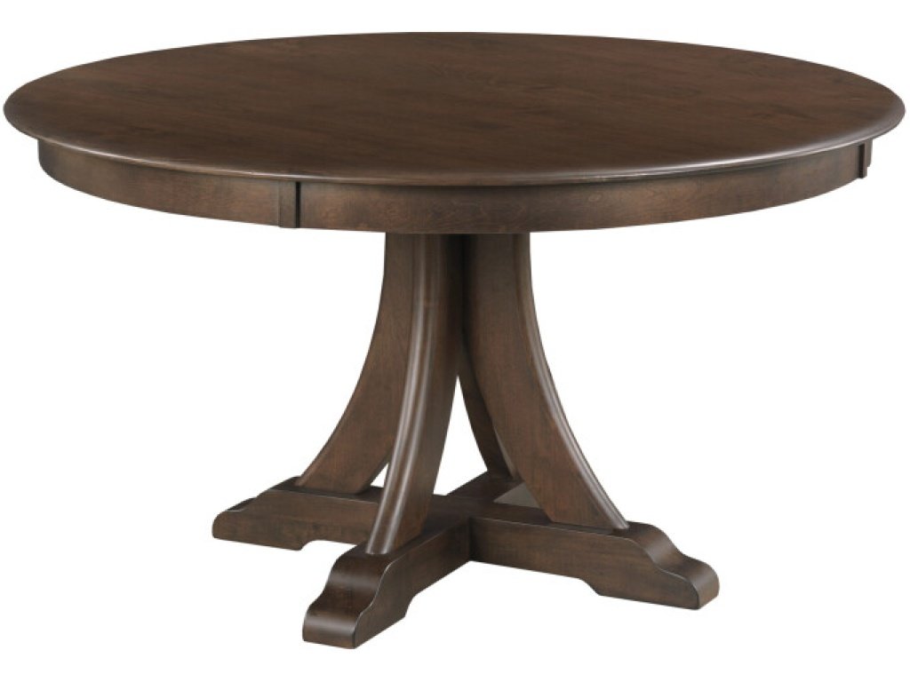 54" Round Quad Table, Mocha