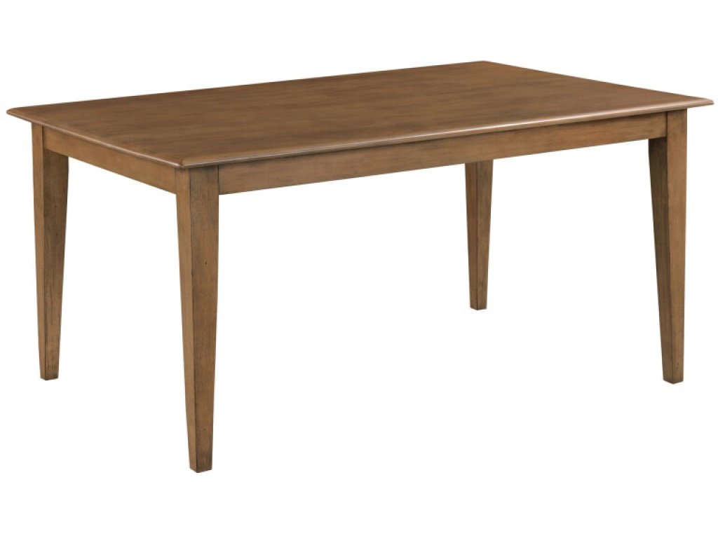 60" Rectangular Leg Table, Latte