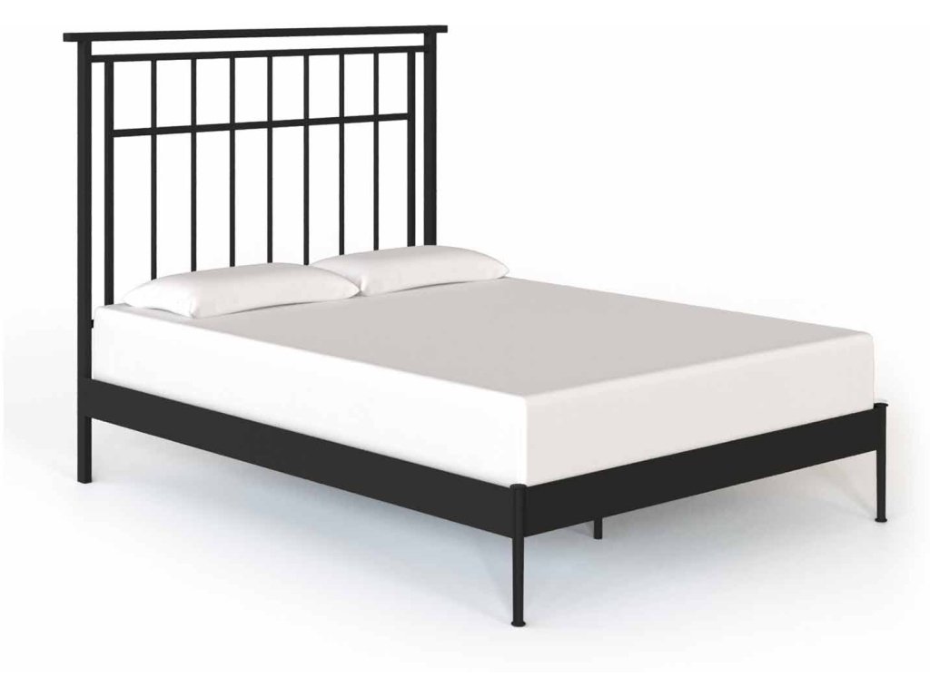 Wesley Allen Aspen Iron Headboard with Platform Furniture Bedroom Beds