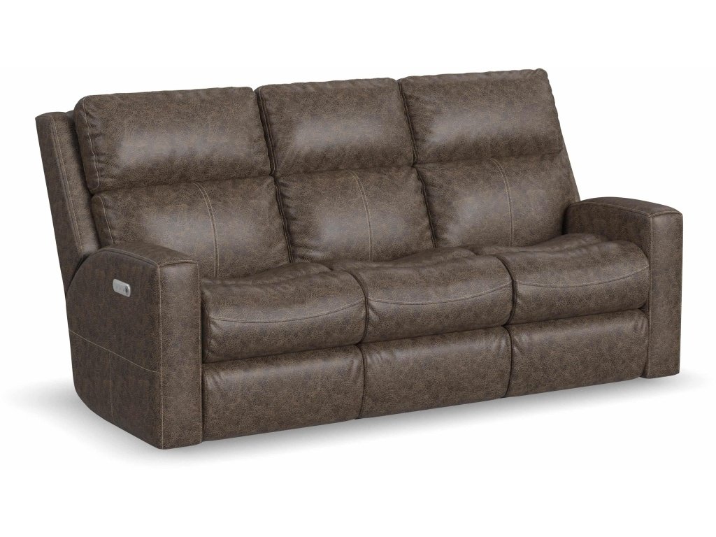 Power Reclining Sofa With Power Headrests And Lumbar