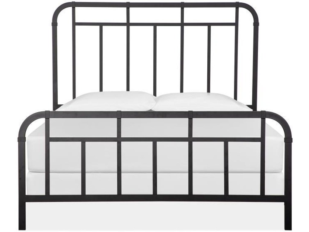 Metal Queen Bed Headboard and Footboard KD