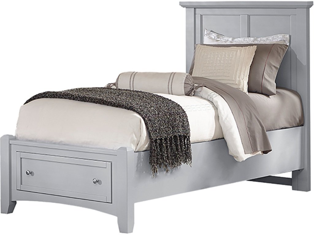 Twin Mansion Storage Bed - Grey Finish