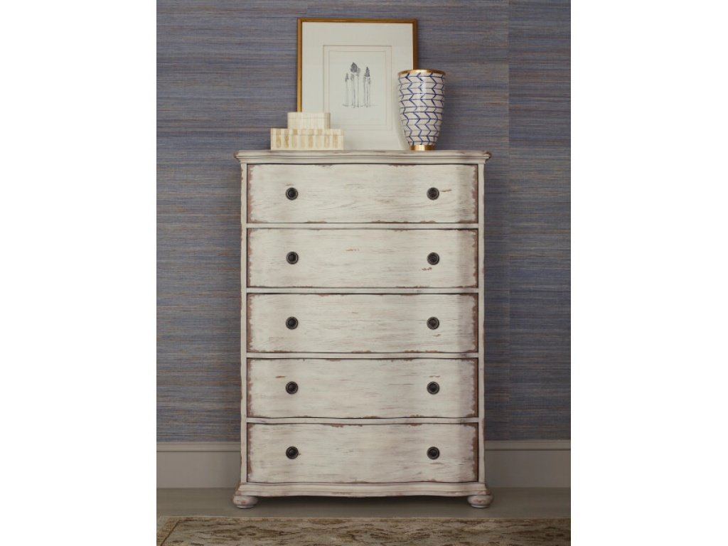 Helene Five Drawer Chest - CrÃ¨me