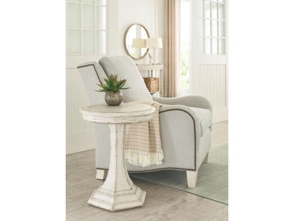 Civette Round End Table - Creme