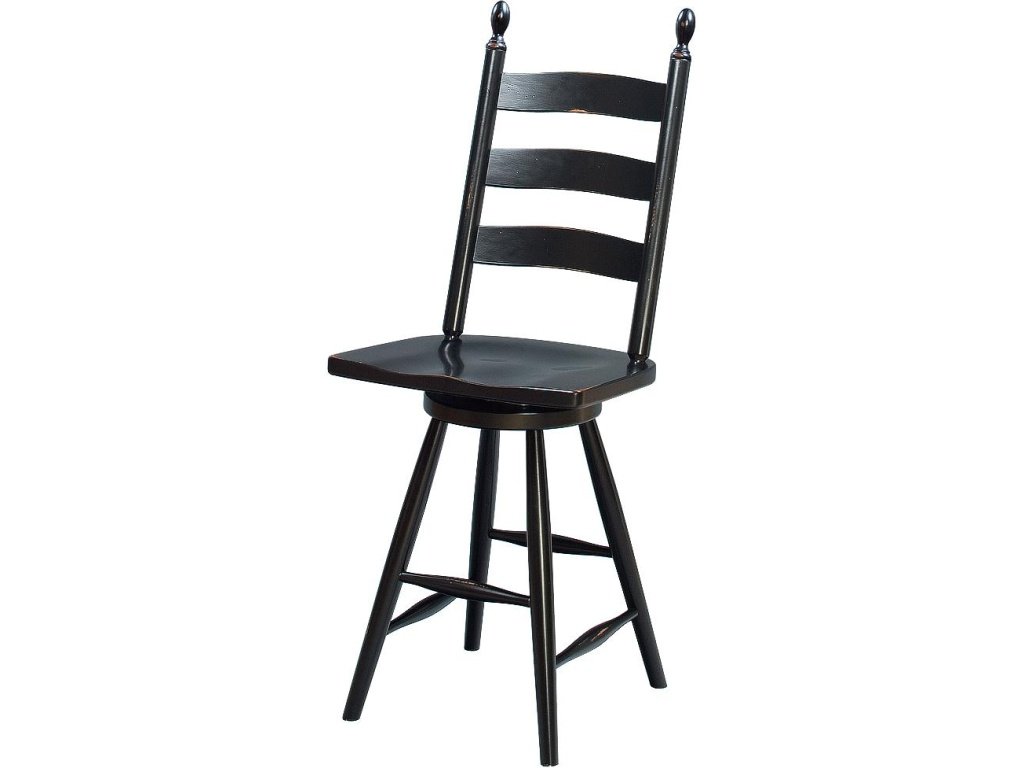 24" Shaker Ladderback Swivel Counter Stool