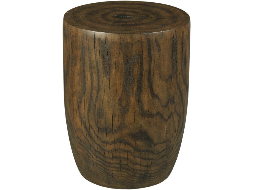 Oak Grain Drum End Table