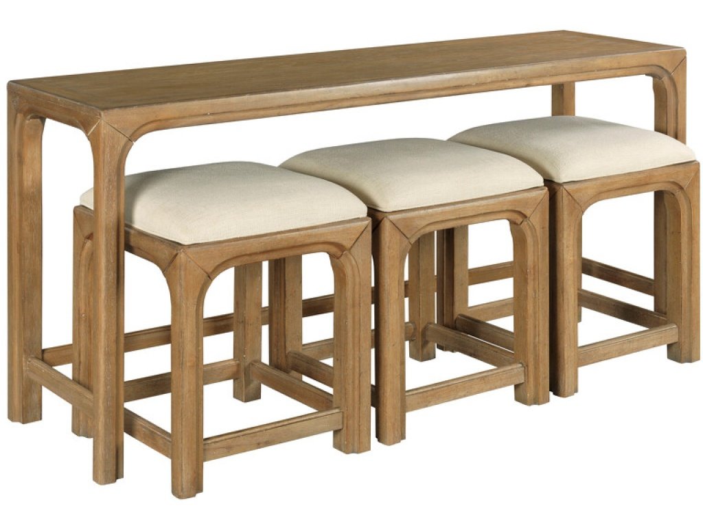 Bar Console With Three Stools