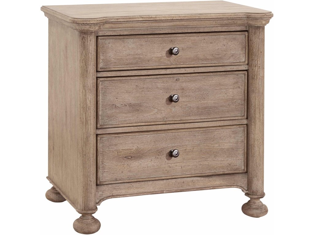 Higgins Street 3-Drawer Nightstand With Usb-C Ports