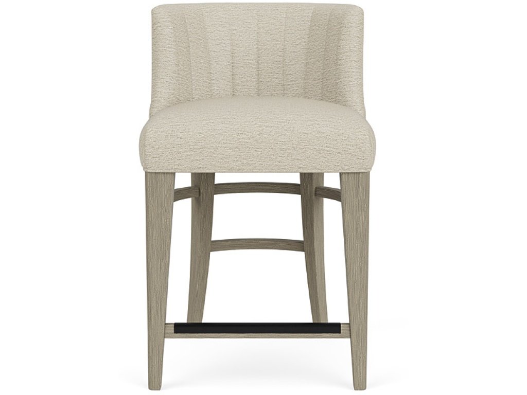 Upholstered Curved Back Counter Stool