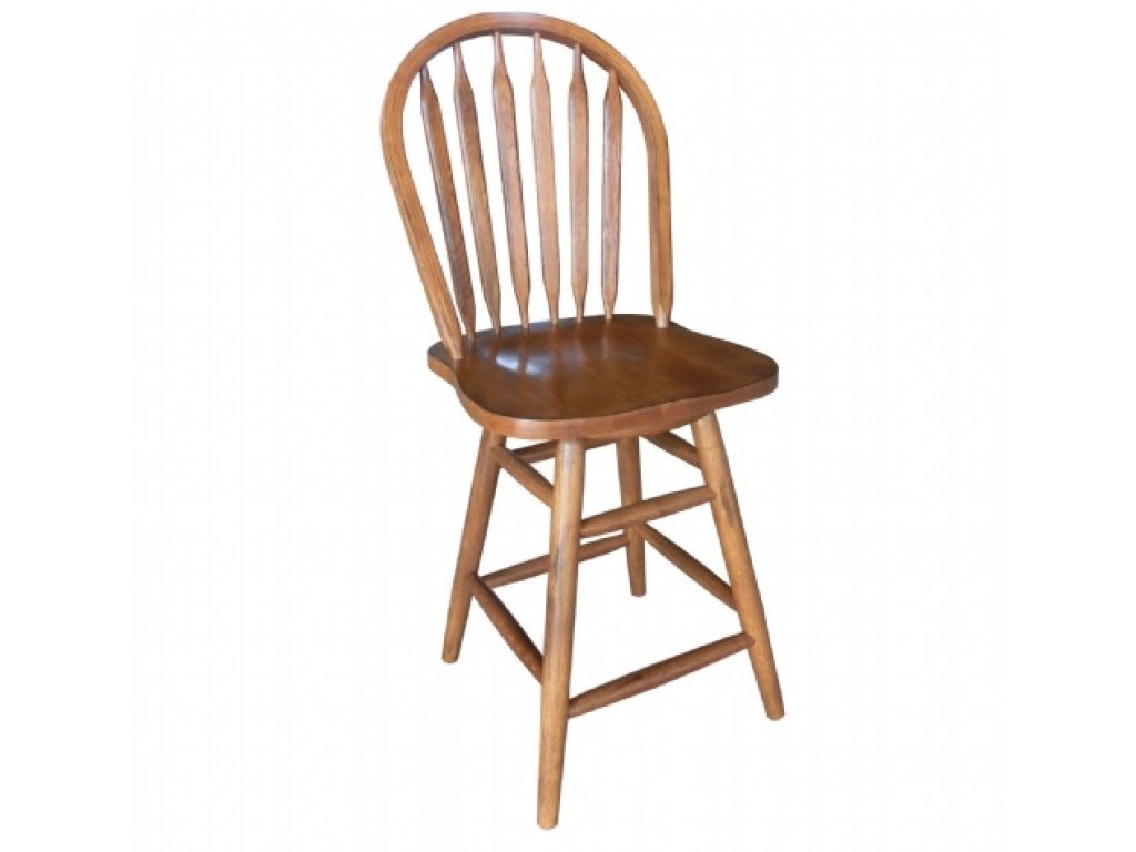 24" Arrowback Swivel Barstool