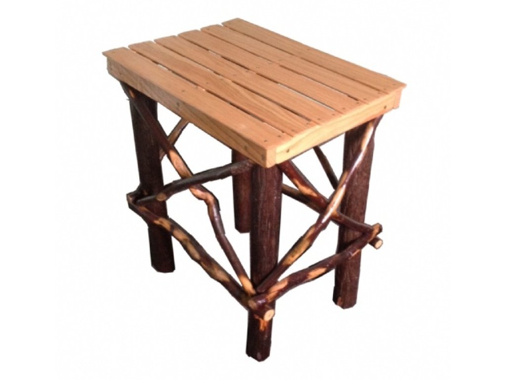 Amish Side Table - Oak / Hickory