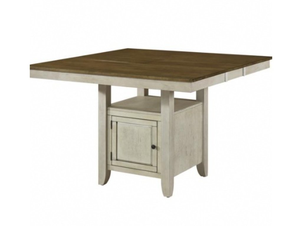 Gathering Table w/12"Leaf & Square Storage Base