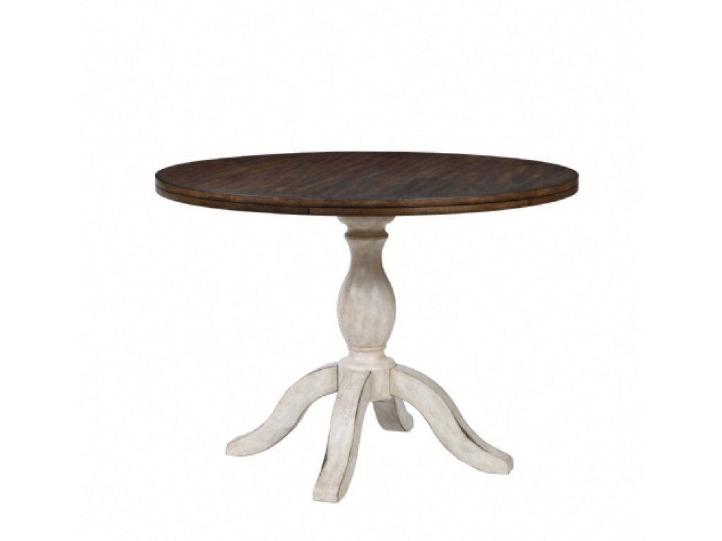 SmartBuy 42" Round Fixed Top Pedestal Table