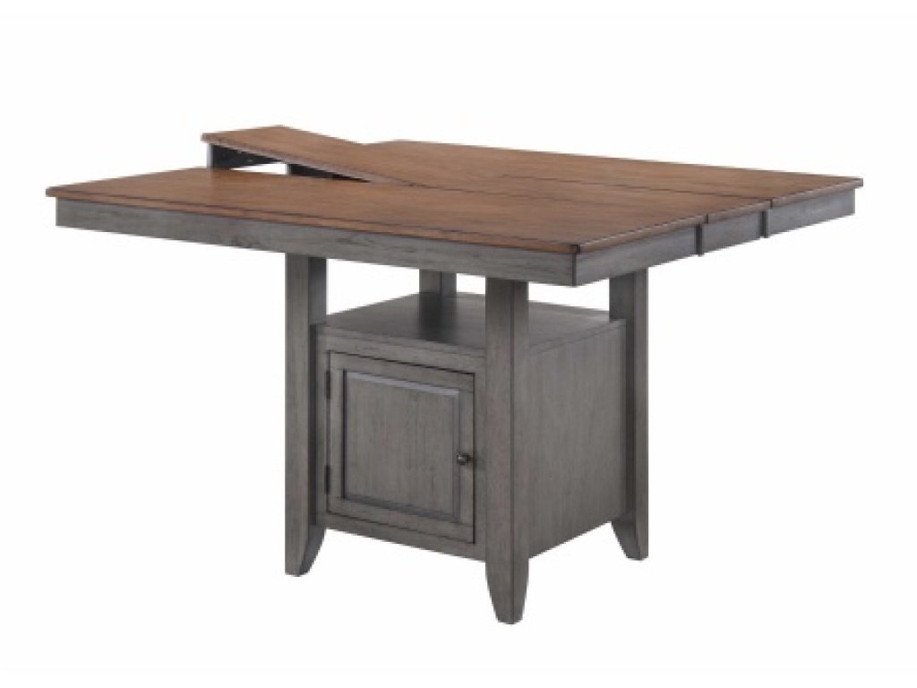 St. Pete Gathering Table w/12" Leaf & Square Storage Base