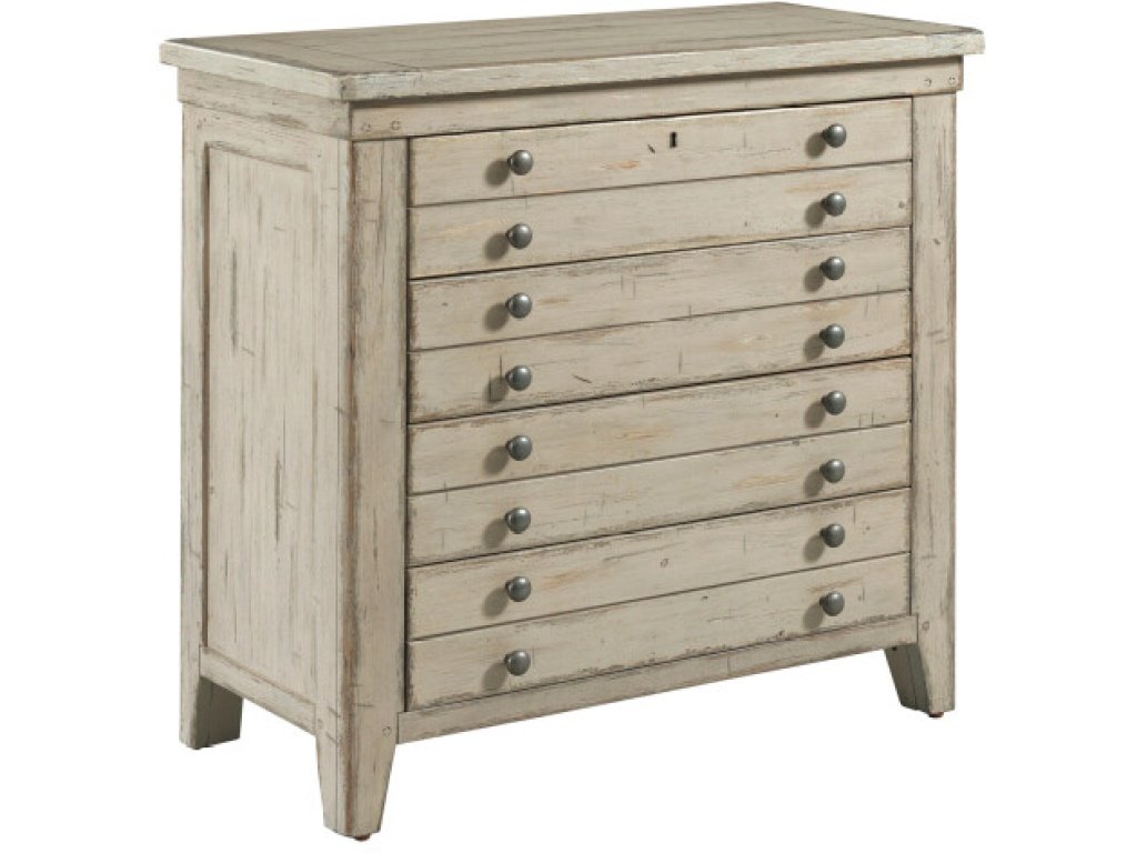 Brimley Map Drawer Bachelor'S Chest - Cameo Finish