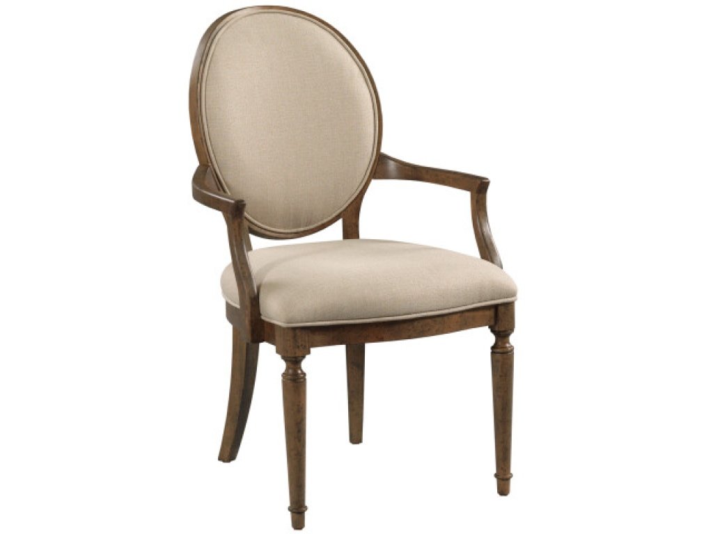 Cecil Oval Back Uph Arm Chair