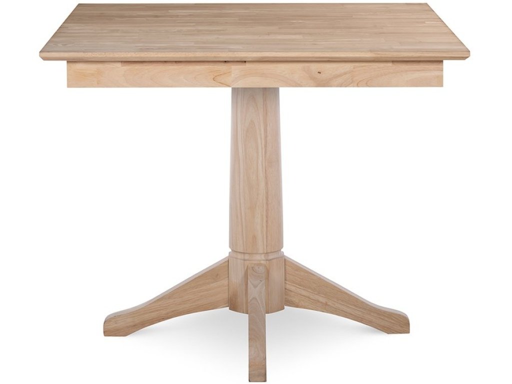 36'' Square Solid Table Top w/ 30"H Transitional Pedestal